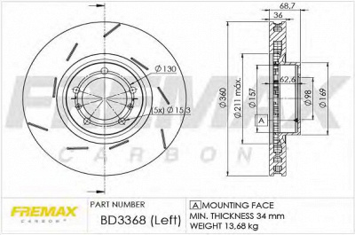 FREMAX bd3368 -  Тормозной диск