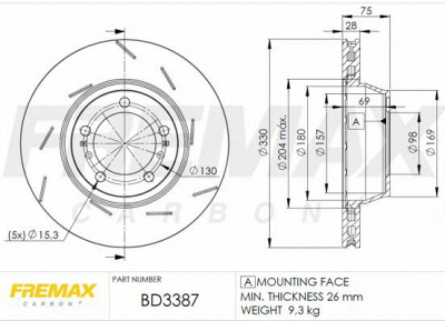 FREMAX bd3387 -  Тормозной диск
