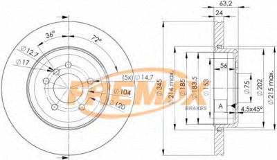 FREMAX bd3403 -  Тормозной диск