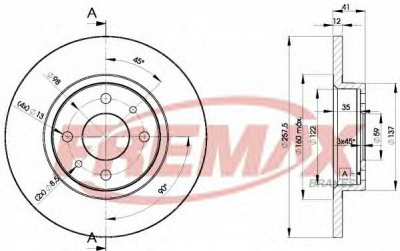 FREMAX bd3466 -  Тормозной диск
