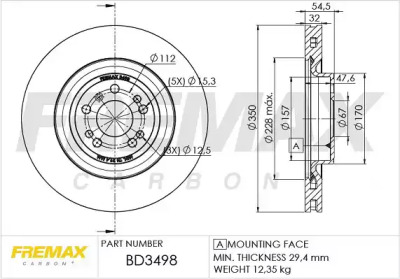 FREMAX bd3498 -  Тормозной диск