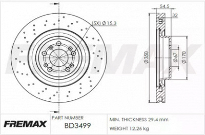 FREMAX bd3499 -  Тормозной диск