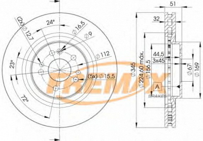 FREMAX bd3504 -  Тормозной диск
