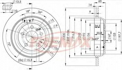 FREMAX bd3508 -  Тормозной диск