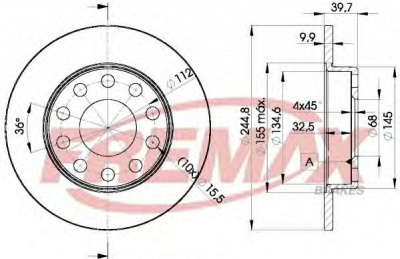 FREMAX bd3637 -  Тормозной диск