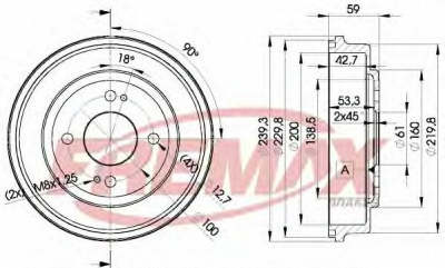 FREMAX bd3901 -  Тормозной барабан