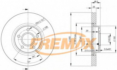 FREMAX bd3937 -  Тормозной диск