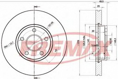 FREMAX bd3963 -  Тормозной диск