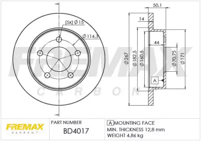 FREMAX bd4017 -  Тормозной диск