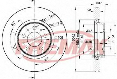 FREMAX bd4045 -  Тормозной диск