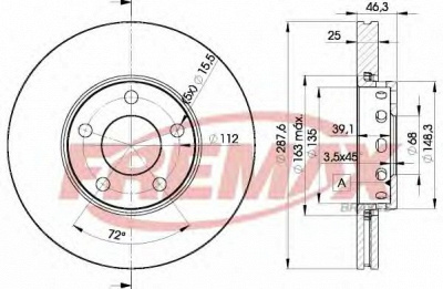 FREMAX bd4063 -  Тормозной диск