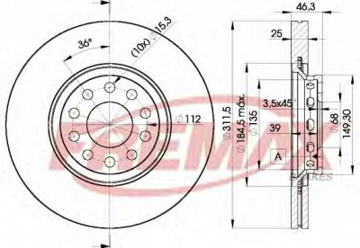 FREMAX bd4065 -  Тормозной диск