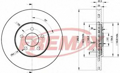 FREMAX bd4073 -  Тормозной диск