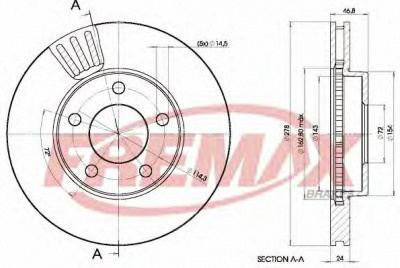 FREMAX bd4093 -  Тормозной диск