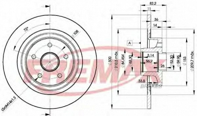 FREMAX bd4108 -  Тормозной диск