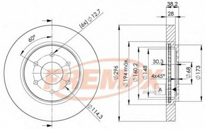 FREMAX bd4200 -  Тормозной диск