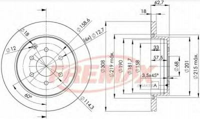 FREMAX bd4203 -  Тормозной диск