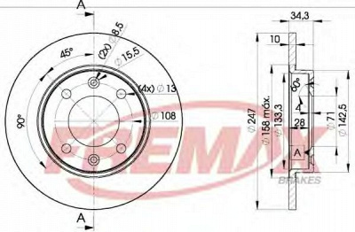 FREMAX bd4246 -  Тормозной диск