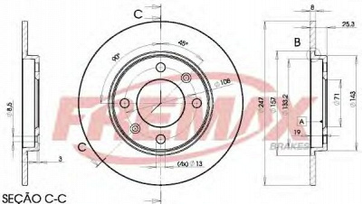 FREMAX bd4247 -  Тормозной диск