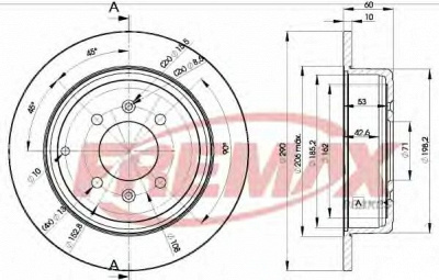 FREMAX bd4250 -  Тормозной диск