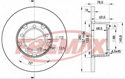 FREMAX bd4280 -  Тормозной диск