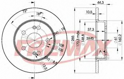 FREMAX bd4297 -  Тормозной диск