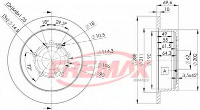 FREMAX bd4403 -  Тормозной диск