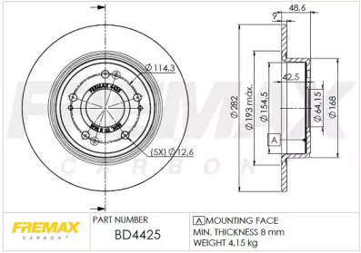 FREMAX bd4425 - Тормозной диск