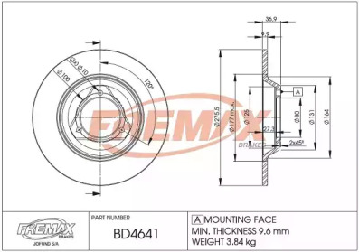 FREMAX bd4641 -  Тормозной диск
