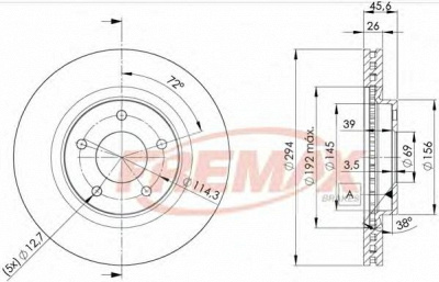 FREMAX bd4644 -  Тормозной диск
