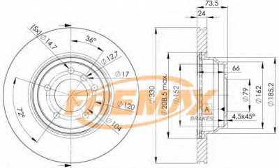 FREMAX bd4645 -  Тормозной диск