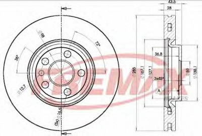 FREMAX bd4678 -  Тормозной диск