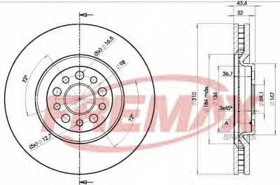 FREMAX bd4684 -  Тормозной диск