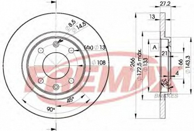 FREMAX bd4692 -  Тормозной диск