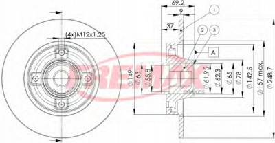 FREMAX bd4745 -  Тормозной диск