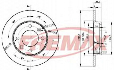 FREMAX bd4746 -  Тормозной диск