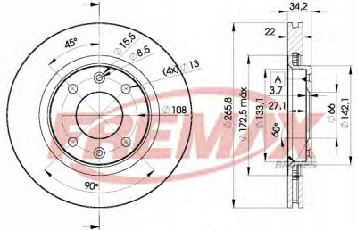 FREMAX bd4750 -  Тормозной диск