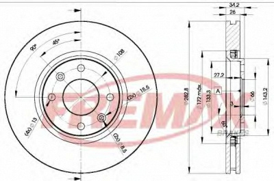FREMAX bd4752 -  Тормозной диск