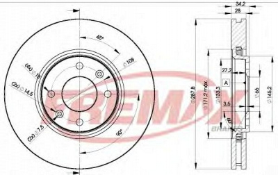 FREMAX bd4753 -  Тормозной диск