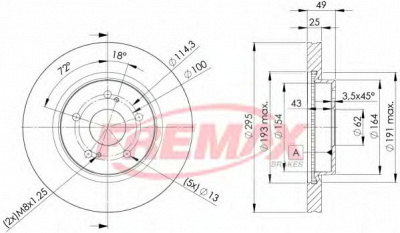 FREMAX bd4803 -  Тормозной диск