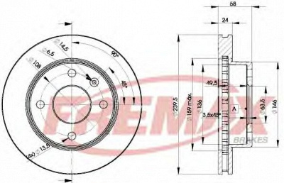 FREMAX bd4844 -  Тормозной диск