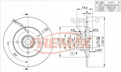 FREMAX bd4901 -  Тормозной диск