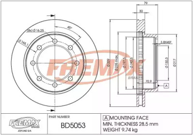 FREMAX bd5053 -  Тормозной диск