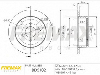 FREMAX bd5102 -  Тормозной диск