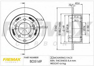 FREMAX bd5169 -  Тормозной диск