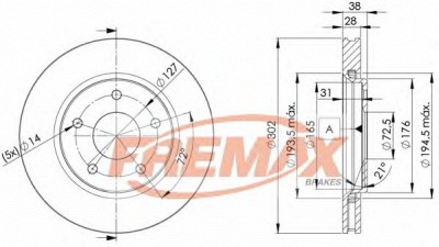 FREMAX bd5170 -  Тормозной диск