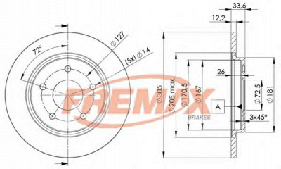 FREMAX bd5173 -  Тормозной диск