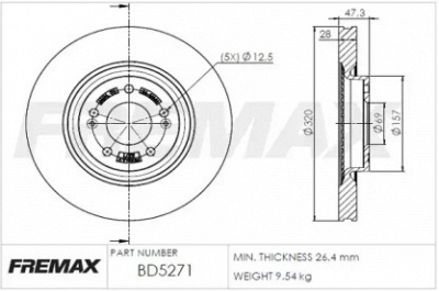 FREMAX bd5271 -  Тормозной диск