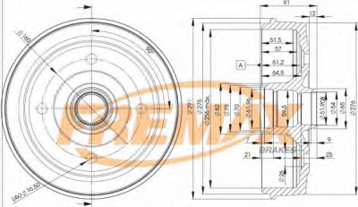 FREMAX bd5305 -  Тормозной барабан
