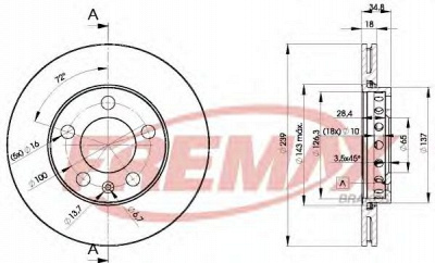 FREMAX bd5308 -  Тормозной диск